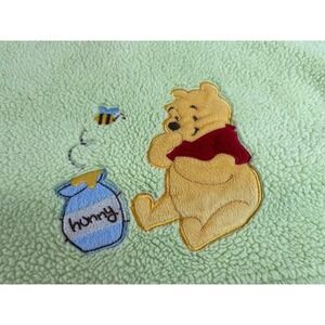 Disney Pooh Bear Green Baby Blanket